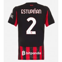 AC Milan Pervis Estupinan #2 Replika Hemmatröja Dam 2025-26 Kortärmad